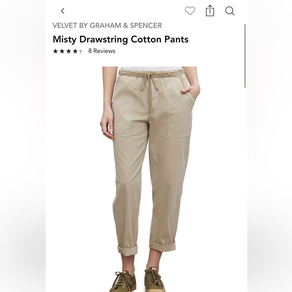 Velvet by Graham and Spencer  cotton drawstring pant 🤎 - Picture 4 of 6